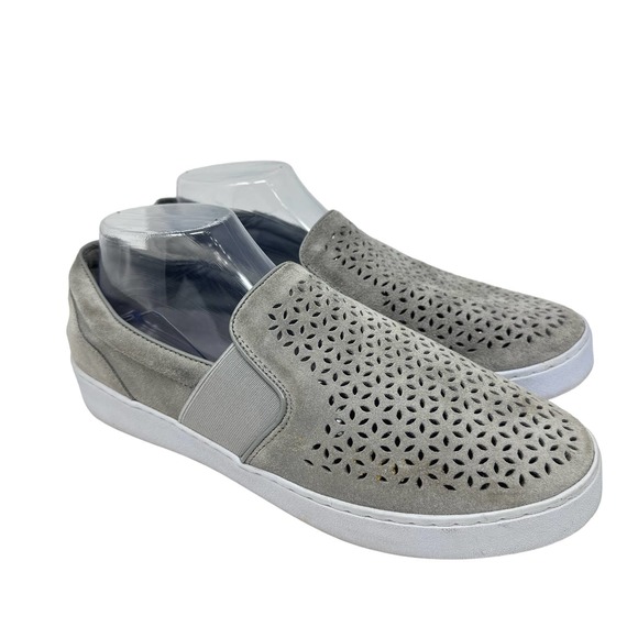 Vionic Shoes - Vionic Kani Shoes Women’s Size 10 Slip On Perforated Gray Suede Sneaker Flats
